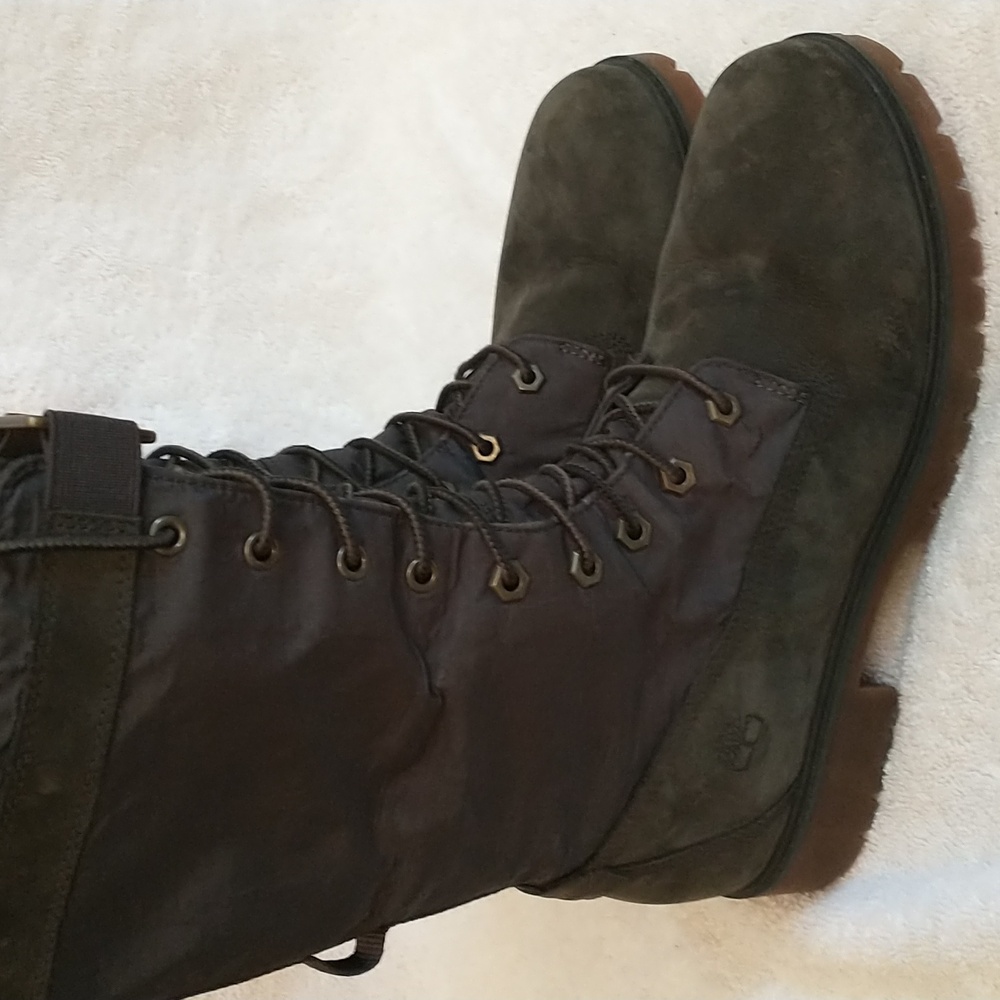 Timberland Jayne Waterproof Gaiter Boot, Forest Green, Size 8.5, Grunge Combat